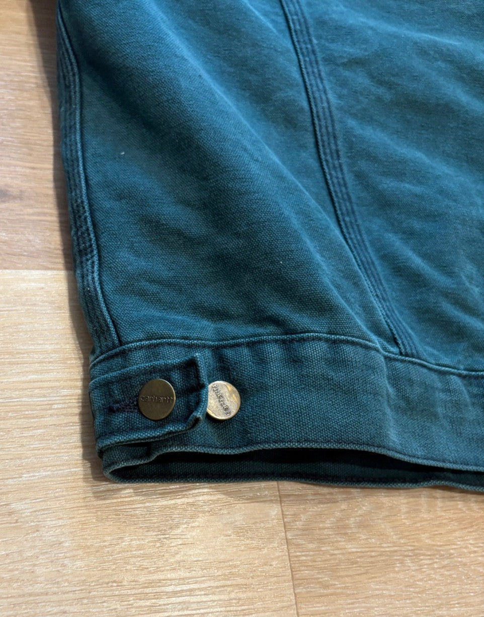 Vintage CARHARTT JB143 Blanket Lined Men's Jacket Hunter Green Large Detroit USA