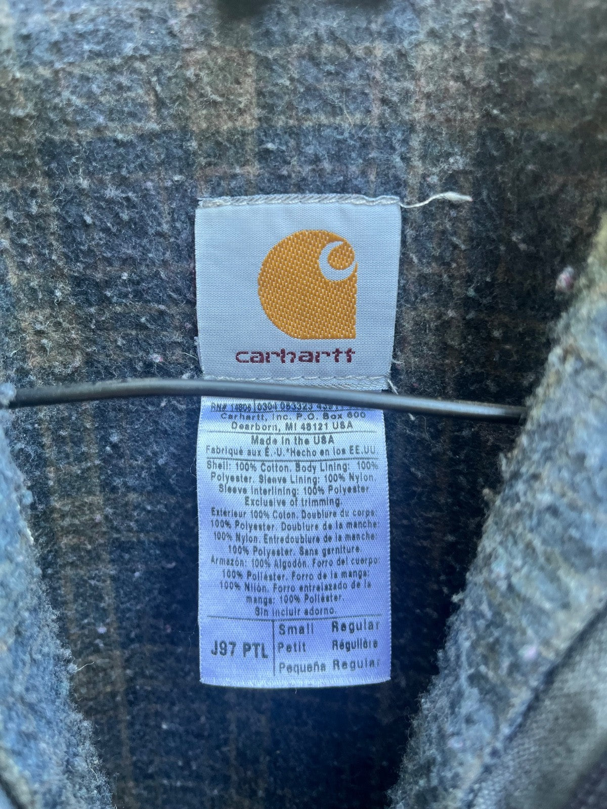 Vintage Carhartt J97 Small Grey Detroit Jacket