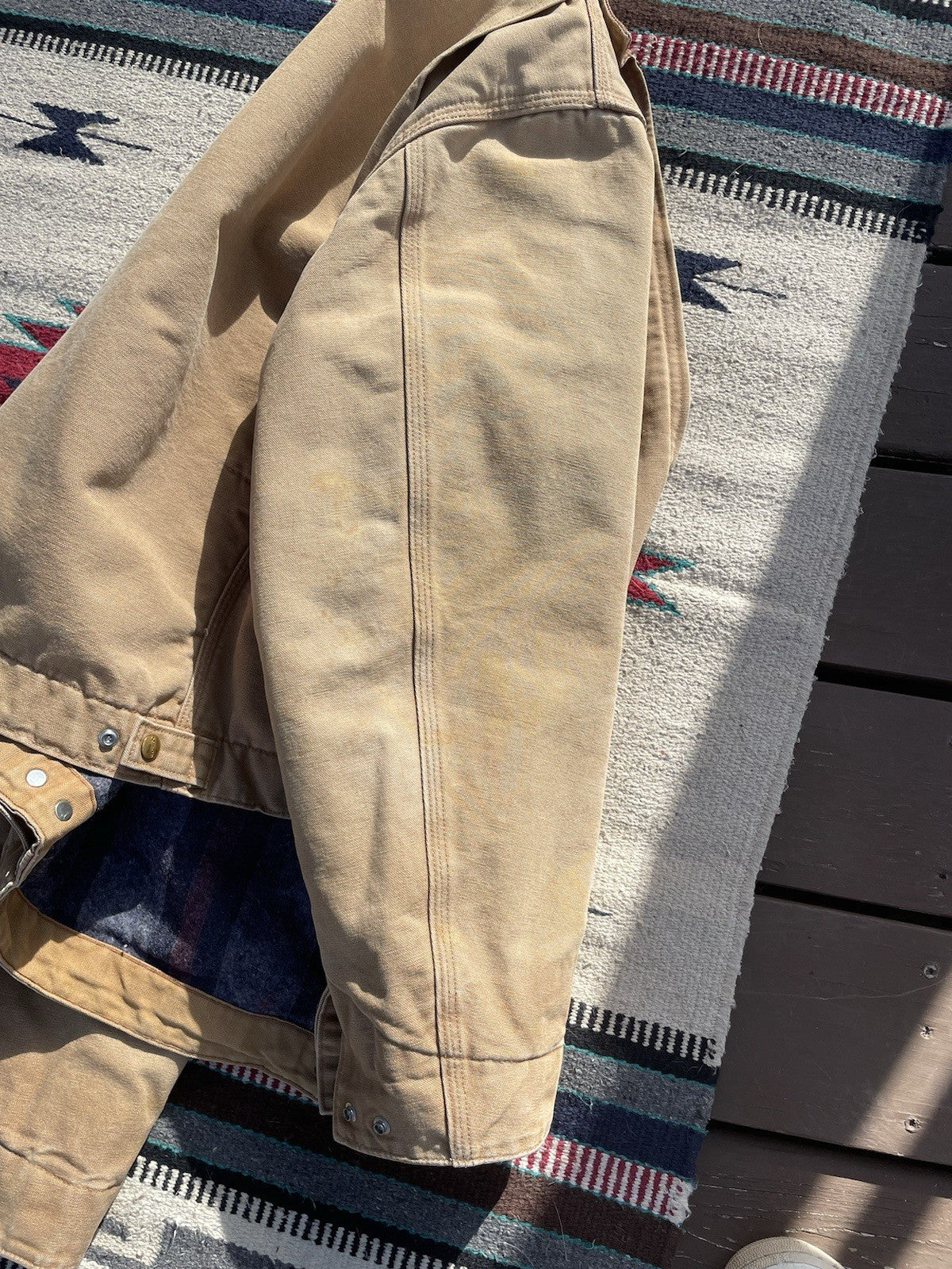 Carhartt Men’s J01 BRN Vintage Detroit Jacket Size 44 Fits Medium-Large