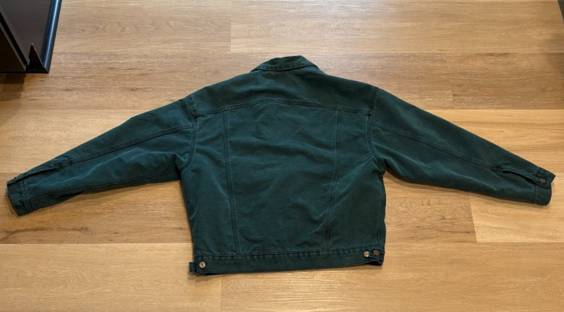 Vintage CARHARTT JB143 Blanket Lined Men's Jacket Hunter Green Large Detroit USA