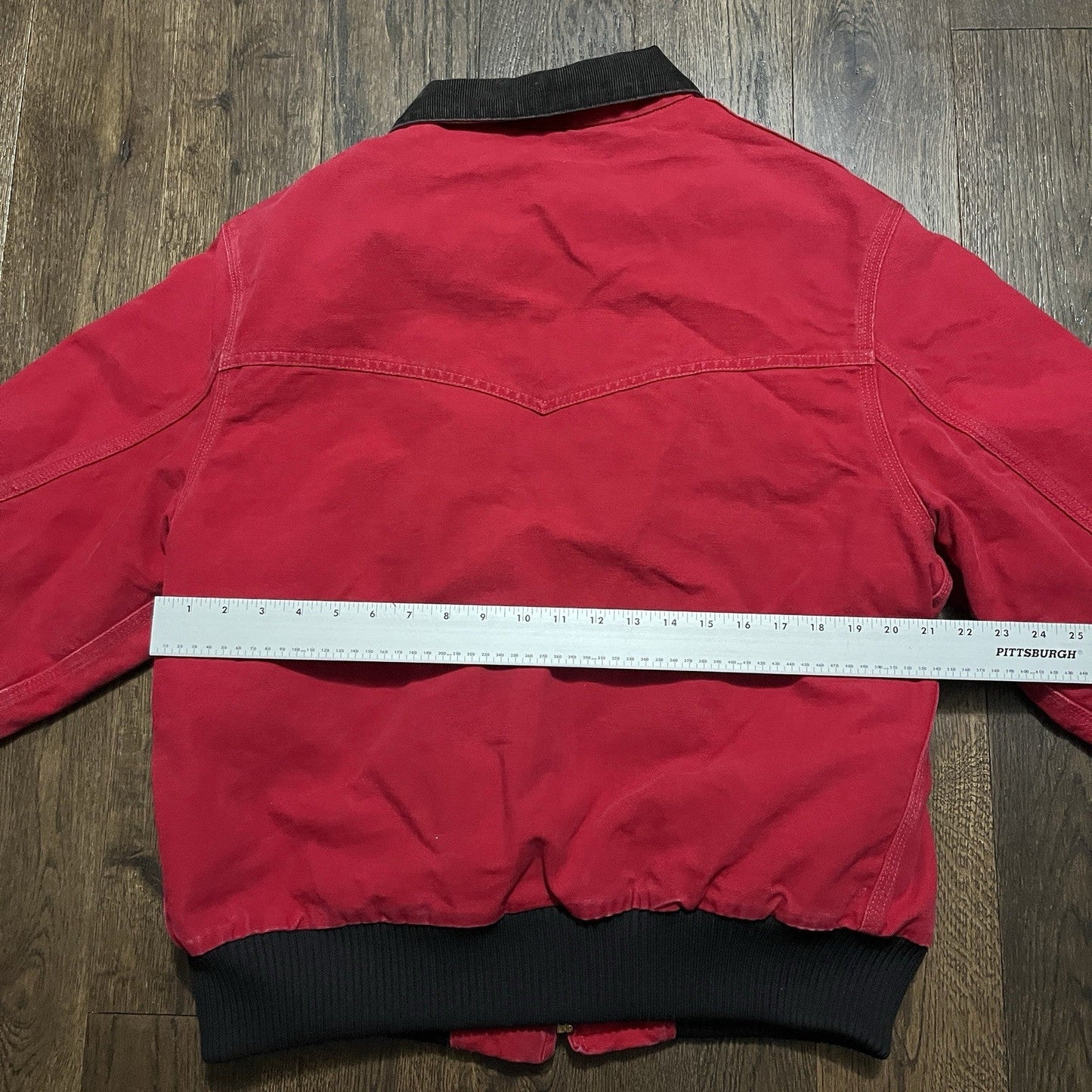 Vintage Red Santa Fe Carhartt Jacket Quilted Lined Barn Coat Size Large Rare