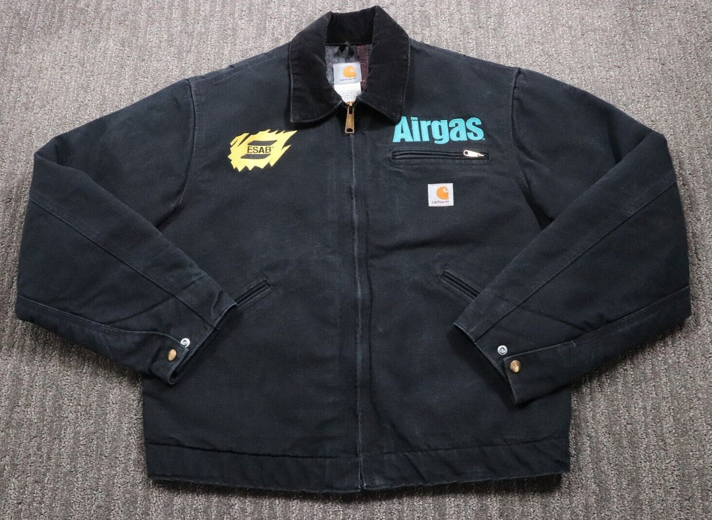 Carhartt VTG USA Detroit Jacket Blanket Lined Men's 40 Reg(medium) Black J01