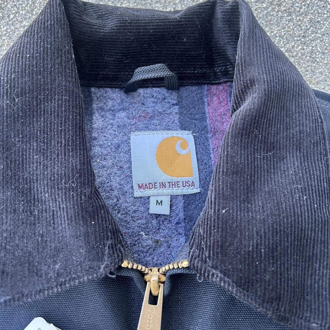 NWT Vintage Carhartt Detroit Jacket Black Size Medium Made in USA J001 BLK Union