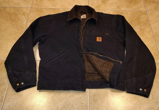 Vintage Carhartt J97-BLK Detroit Blanket Lined Jacket Size M Regular Y2K Detroit